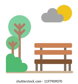 park bench garden 