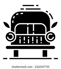 Park bench glyph icon 