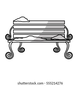 park bench icon image vector illustration design 