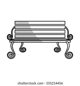 park bench icon image vector illustration design 