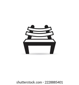 park bench icon on white background