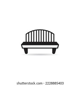 park bench icon on white background