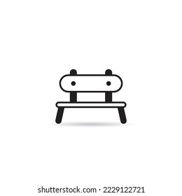 park bench icon on white background