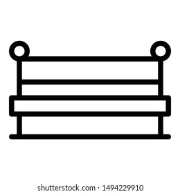 Park bench icon. Outline park bench vector icon for web design isolated on white background