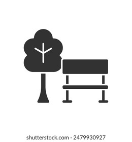 Park Bench Icon Sign Symbol