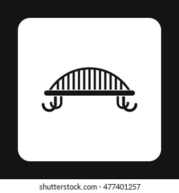 Park bench icon in simple style on a white background