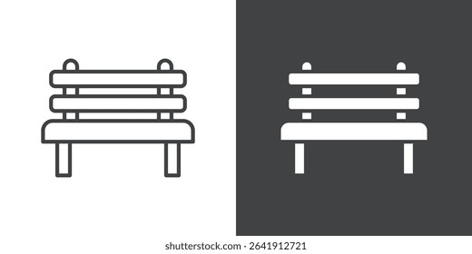 park bench icon symbol illustration logo