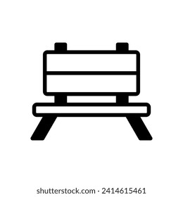 plantilla vectorial de símbolo de banco de estacionamiento
