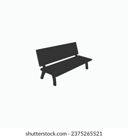 park bench icon vector illustration. Isolated object on background