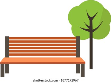 Banco de estacionamiento, ilustración, vector sobre fondo blanco