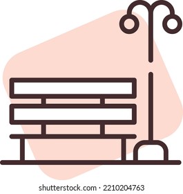 Banco de estacionamiento, ilustración, vector sobre fondo blanco.