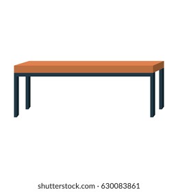 Park bench isolated icon