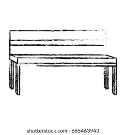 Park bench isolated icon