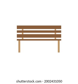 park bench on white background