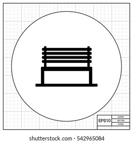 Park bench simple icon