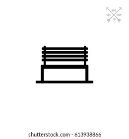 Park bench simple icon
