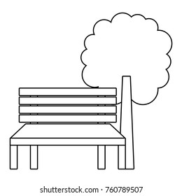 park bench and tree natural landscape