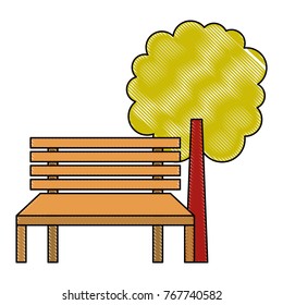 park bench and tree natural landscape