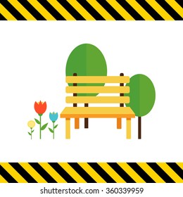 Park bench and trees