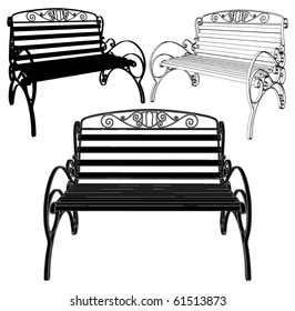 Park Bench Vector 02