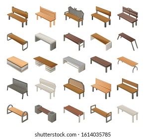 Park bench vector cartoon set icon.Vector illustration garden seat.Isolated cartoon set icon park bench on white background .