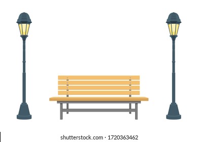 Park bench vector design illustration isolated on white background