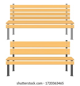 Park bench vector design illustration isolated on white background