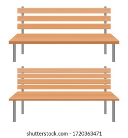 Park bench vector design illustration isolated on white background