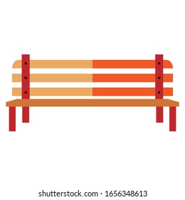 Park bench vector design isolated on white background