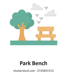 Icono del Vector del banco del parque que puede modificar o editar fácilmente

