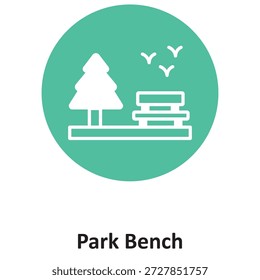 Icono del Vector del banco del parque que puede modificar o editar fácilmente

