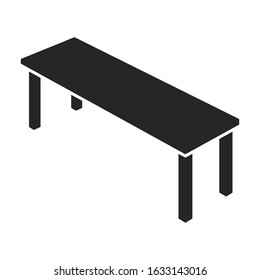 Park bench vector icon.Black.simple vector icon isolated on white background park bench.