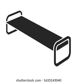Park bench vector icon.Black.simple vector icon isolated on white background park bench.