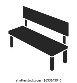 Park bench vector icon.Black.simple vector icon isolated on white background park bench.
