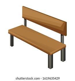 Park bench vector icon.Cartoon vector icon isolated on white background park bench.