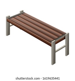 Park bench vector icon.Cartoon vector icon isolated on white background park bench.