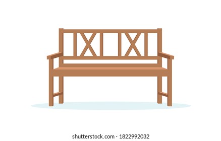 Park bench vector illusration in flat style