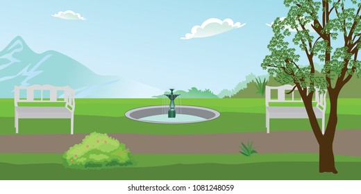 Blue Bench Stock Vectors Images Vector Art Shutterstock