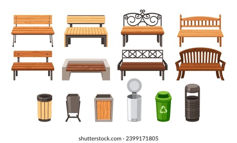 Park Benches Offer Respite and Relaxation, While Strategically Placed Garbage Baskets Ensure A Clean Environment