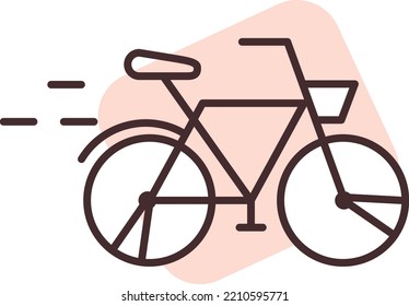 Park bicycle, illustration, vector on white background.