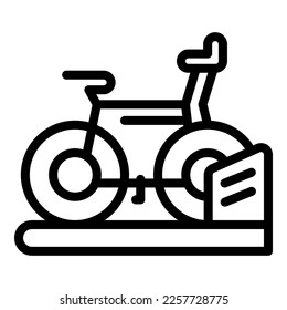 Park bike lock icon outline vector. Sport safety. Secure protection
