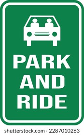 park and bike parking sign with car  symbol