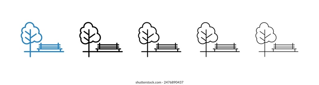 park black and white vector icon