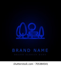 Park blue chromium metallic logo