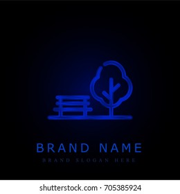 Park blue chromium metallic logo