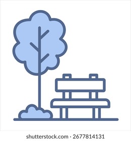 Ilustración vectorial Park Blue Icon
