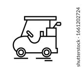 Park car line icon, concept sign, outline vector illustration, linear symbol.