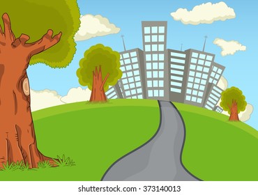 Park cartoon vector illustration