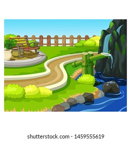 Park Cartoon For Your Design