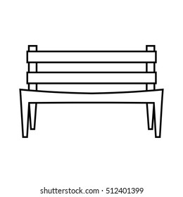 park chair isolated icon vector illustration design